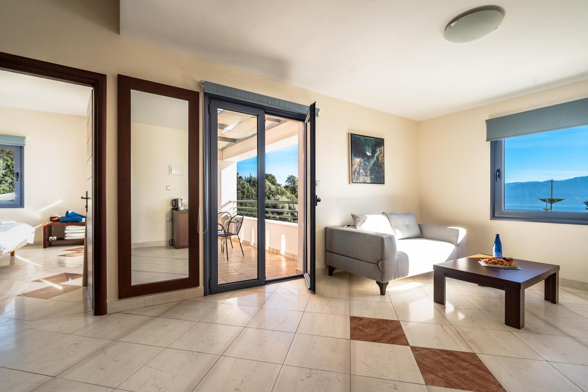 Porto Galini Seaside Resort & Spa ニキアナ エクステリア 写真 Interior of a suite